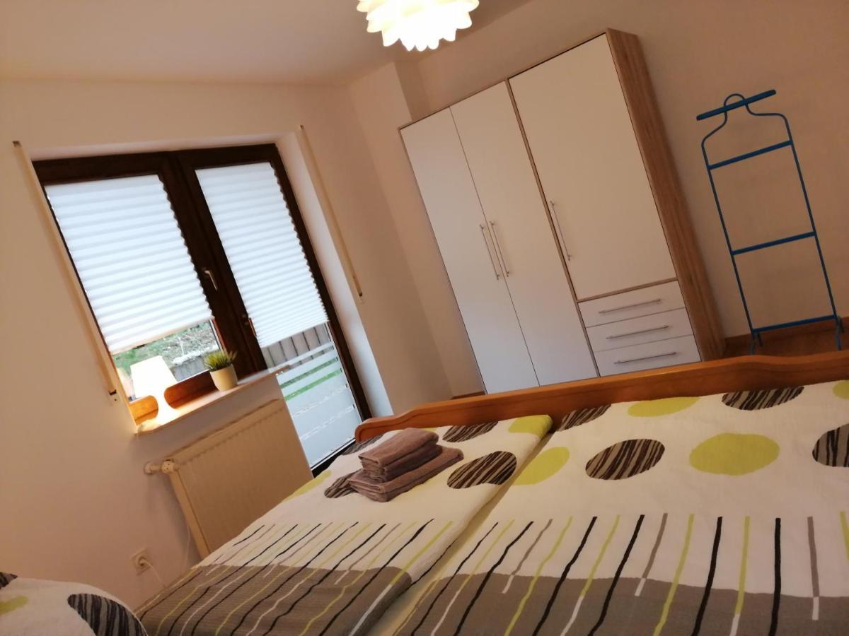 Ebenerdige Ferienwohnung mit großer Terrasse in der Nähe des Waldes, zum wohlfühlen Schoneck Exterior foto